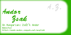 andor zsak business card